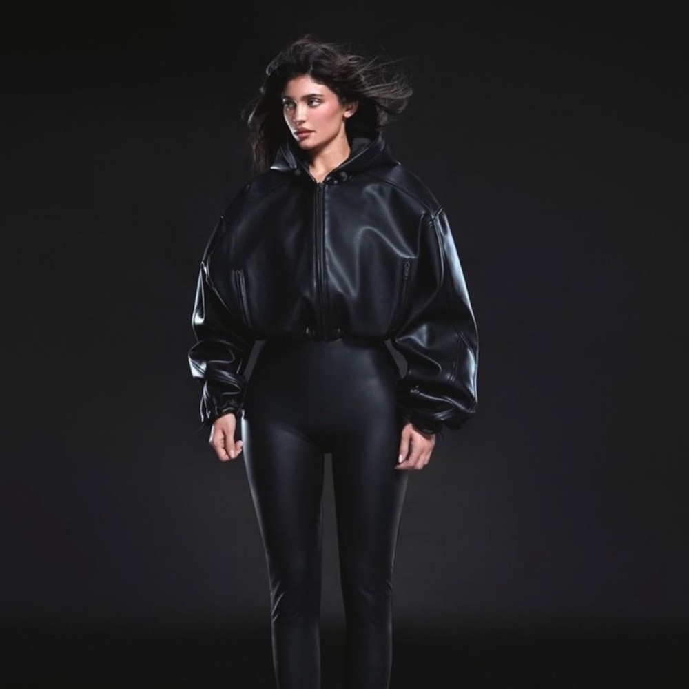 KHY Faux Leather Cropped Jacket
